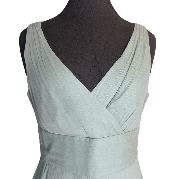 J. Crew Sophia 100% Silk Dress 8 Mint Light Green Fit & Flare Fully Lined Summer - Picture 4 of 8